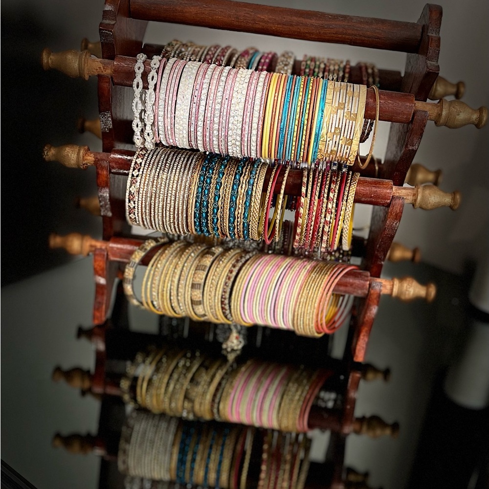 Indian Bangles & Wooden Holder
